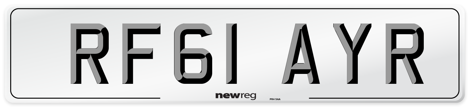 RF61 AYR Number Plate from New Reg